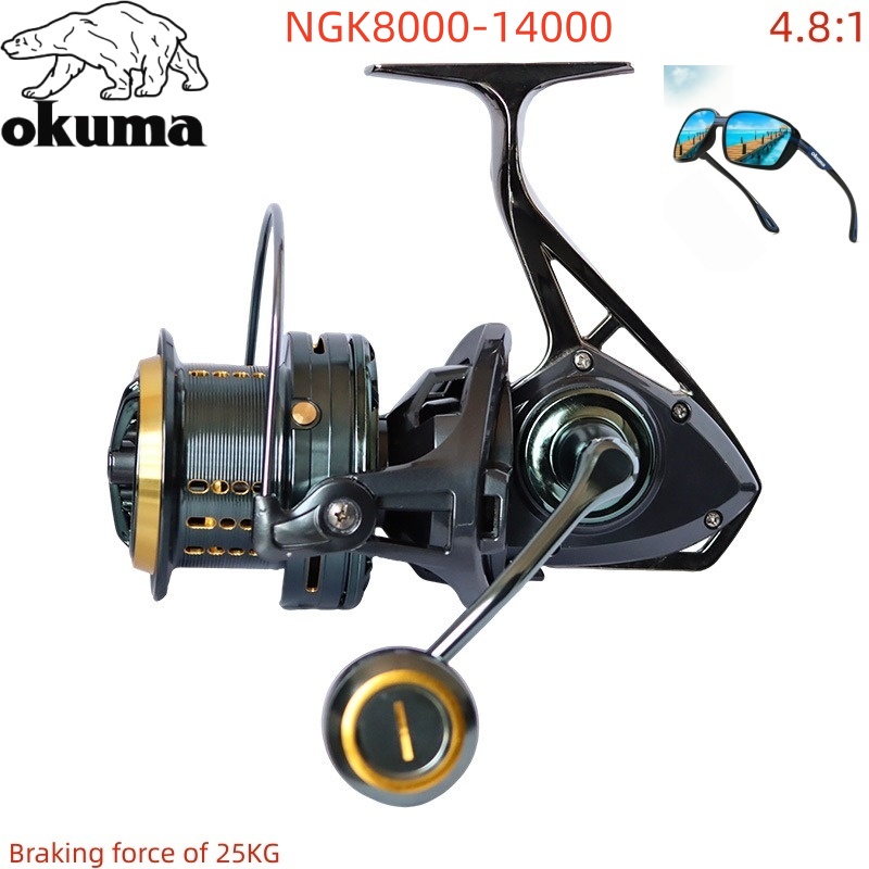 Daiwa Reel Bg - OKUMA Balıkçılık Makarası 8000-14000 Metal Uzun